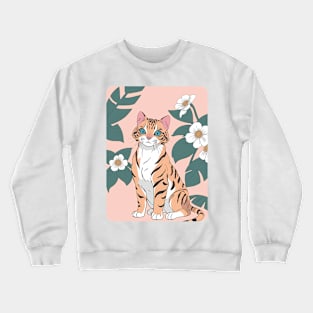 Floral Bengal's Elegance Crewneck Sweatshirt